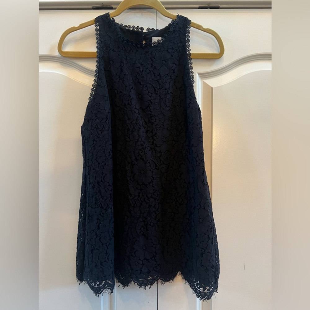 CAbi Display Black Lace Sleeveless Tunic Style 3605 size Small